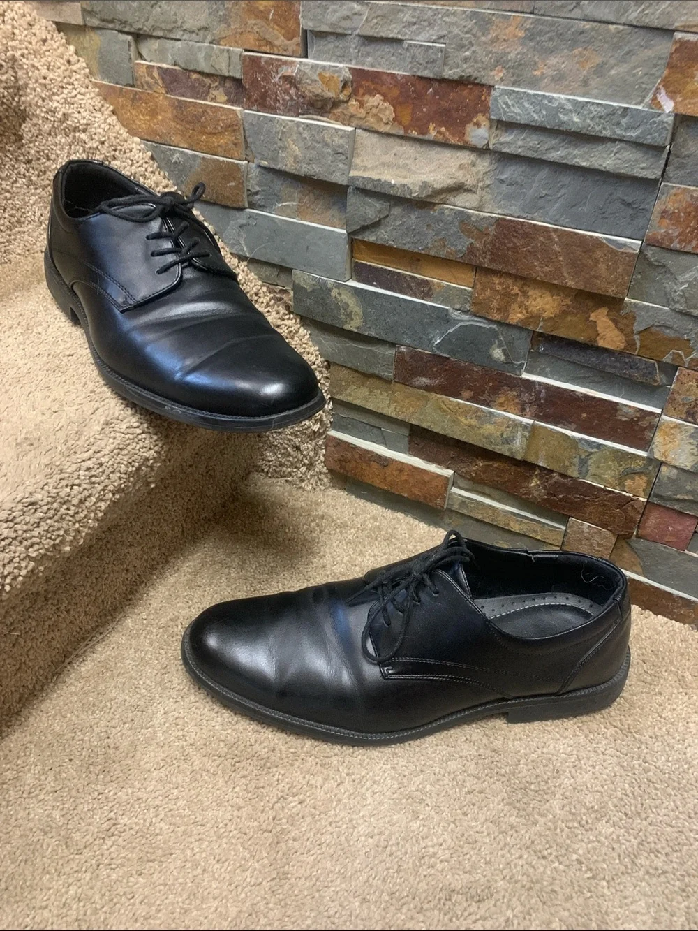 Men's Black Dress Oxfords - Classic Lace-Up Formal Shoes van Heusen Larry 11